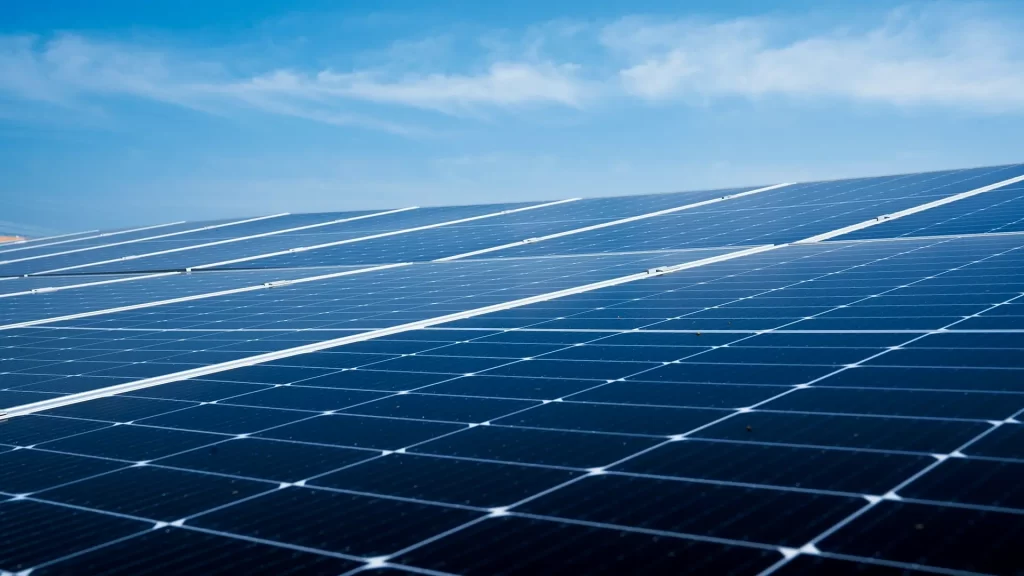 Solar PV panels for commercial installation, ideal for G99 application support and UK DNO compliance.